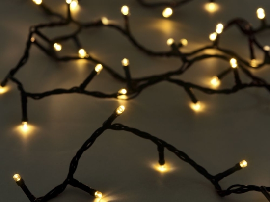 100 Led λαμπάκια IP44 με 8 προγράμματα πράσινο επεκτεινόμενο καλώδιο και θερμό λευκό φως 10μ