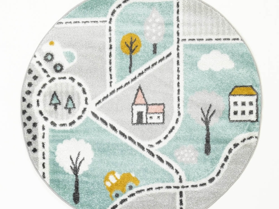 Χαλί στρογγυλό παιδικό Tiny City 160x160 εκ
