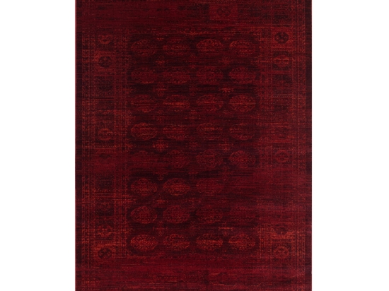 Nomade χαλί με μοτίβο και μαύρα κρόσσια 200x290 εκ