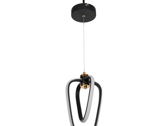 Φωτιστικό οροφής δίφωτο PWL-1031 pakoworld LED 23W μαύρο Φ16.5x77εκ