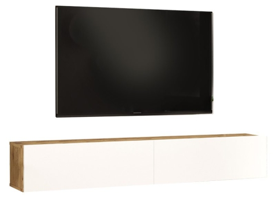 Έπιπλο τηλεόρασης επιτοίχιο Dello pakoworld λευκό-sonoma 180x31.6x29.6εκ