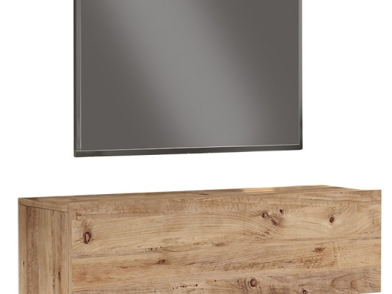 Έπιπλο τηλεόρασης επιτοίχιο Serit pakoworld sonoma 100x31.6x29.6εκ