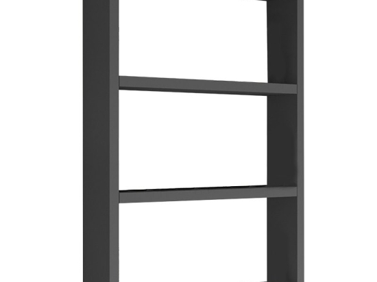 Ραφιέρα τοίχου Seraphim pakoworld ανθρακί 43.2x9x60εκ