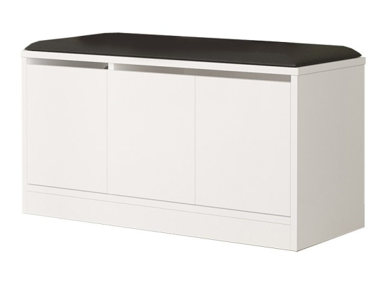 Παπουτσοθήκη-Σκαμπό Firefly pakoworld λευκό 89.5x35.5x46εκ