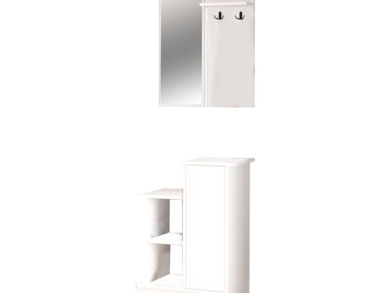 Έπιπλο εισόδου Wizbo pakoworld μελαμίνης λευκό 61x37x82.5εκ
