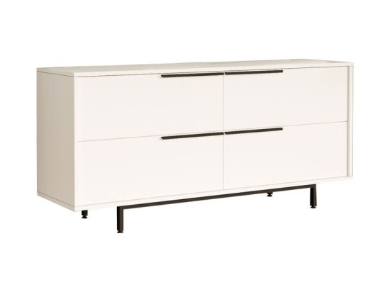 Μπουφές Lebon pakoworld μελαμίνης λευκό-μαύρο 160x44.5x74εκ