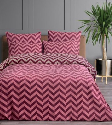Makis Tselios Home Σετ Παπλωματοθήκη Μονή 160×240 Zic Zac 1 Red