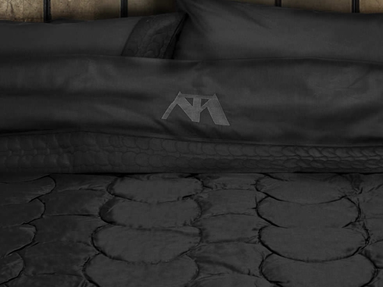 Makis Tselios Home Rengi Σετ Κουβερλί Υπέρδιπλο Black 220x240cm