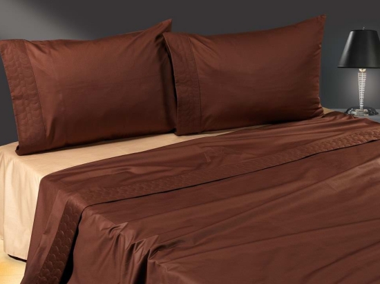 Makis Tselios Home Rengi Σετ Κουβερλί Υπέρδιπλο Brown-Beige 220x240cm