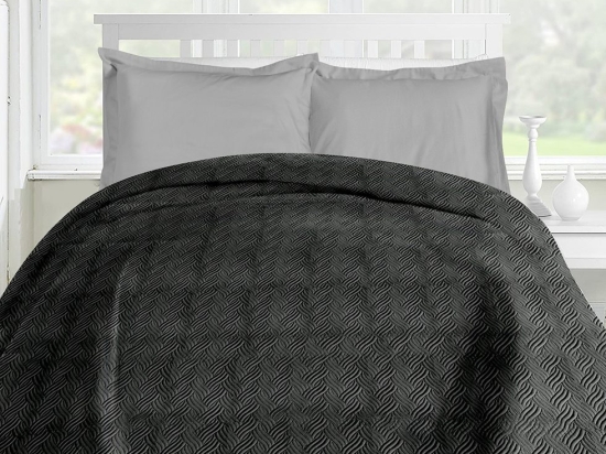 Makis Tselios Home Ultrasonic Κουβερλί Μονό Frost 2 Microfiber Grey 160x240cm