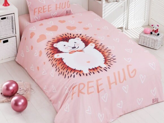 Beauty Home Σετ παπλωματοθήκη μονή Hug Art 6165 165x240 Σομόν