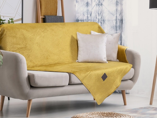 Ριχτάρι Τριθέσιο Velvety 180x300 Art 8412 Ώχρα       Beauty Home