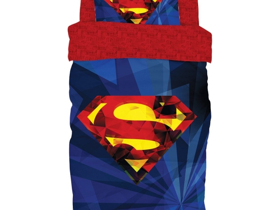 Beauty Home Σετ παπλωματοθήκη μονή Art 6187 Superman 165x250 Μπλε