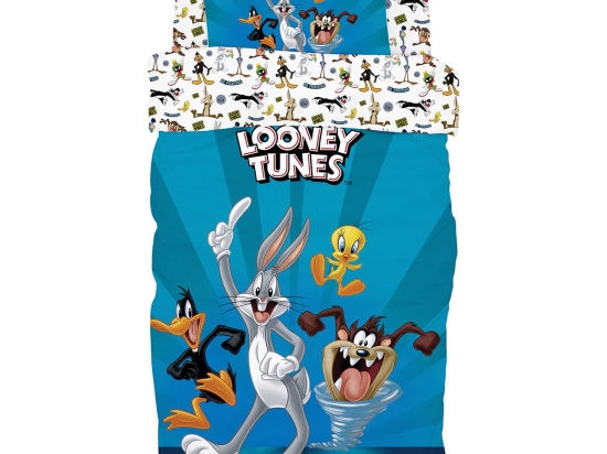 Beauty Home Σετ παπλωματοθήκη μονή Art 6188 Looney Tunes 165x250 Μπλε