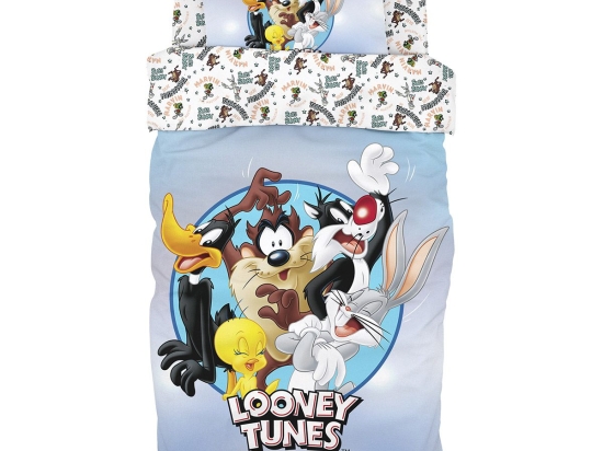 Beauty Home Σετ παπλωματοθήκη μονή Art 6189 Looney Tunes 165x250 Εμπριμέ