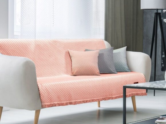 Ριχτάρι Τριθέσιο Art 8456 180x300 Κοραλί   Beauty Home