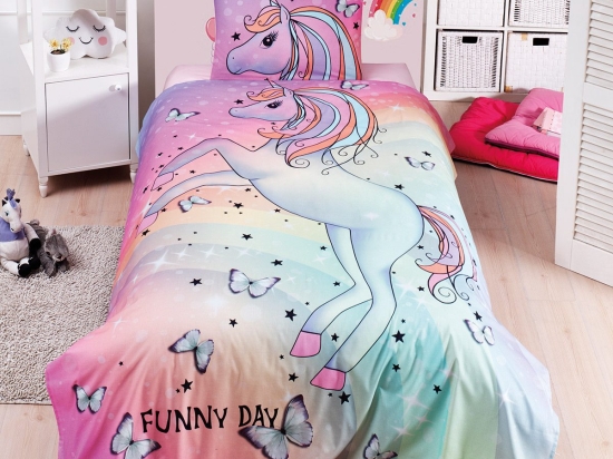 Σετ σεντόνια μονά Funny day Art 6226 170x240 Εμπριμέ   Beauty Home