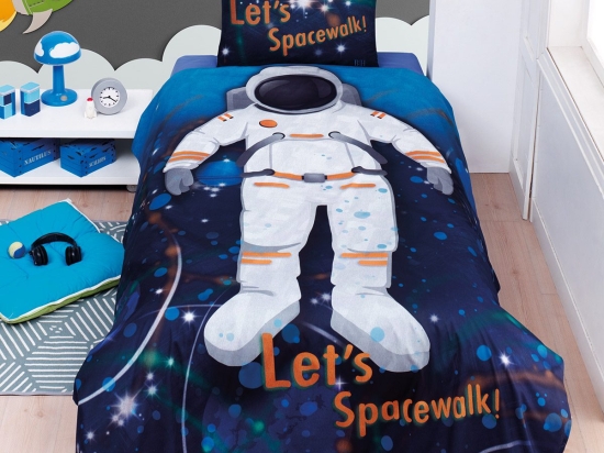 Beauty Home Σετ σεντόνια μονά Spacewalk Art 6227 170x240 Εμπριμέ