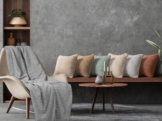 Beauty Home Ριχτάρι Τριθέσιο Lamb Art 8571 180x300 Γκρι