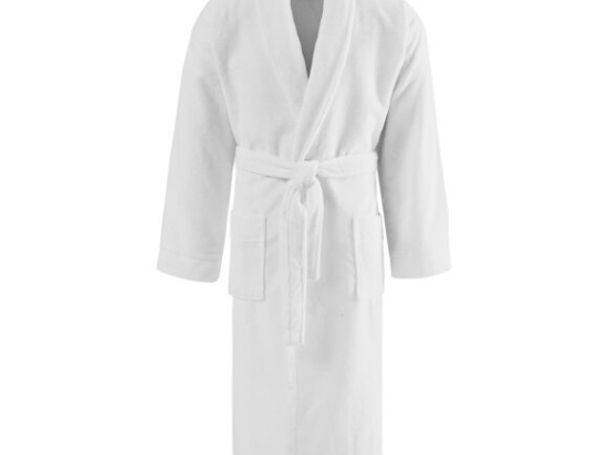 Beauty Home Μπουρνούζι Assist βελουτέ με γιακά Art Ε3054 55%Cot-45%Pol 300gsm Λευκό XL