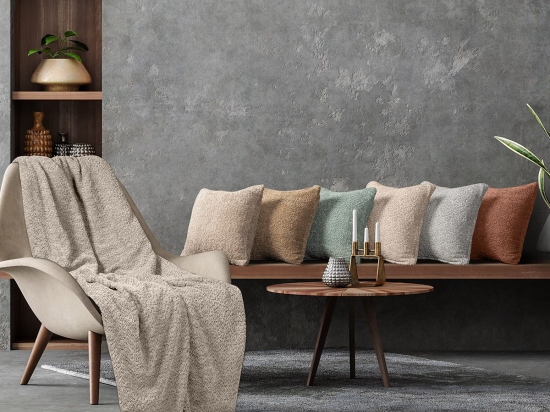 Ύφασμα από ριχτάρι Φ180 Lamb Art 8572 Εκρού   Beauty Home
