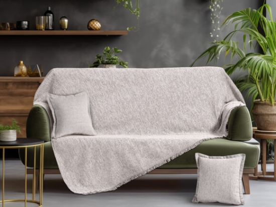 Beauty Home Ριχτάρι Τετραθέσιο Art 8624 180x350 Εκρού