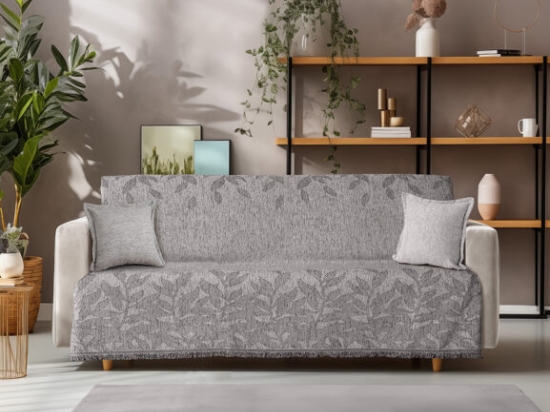 Beauty Home Ριχτάρια σετ 2τμχ Art 8632 (180x250+180x300) Γκρι
