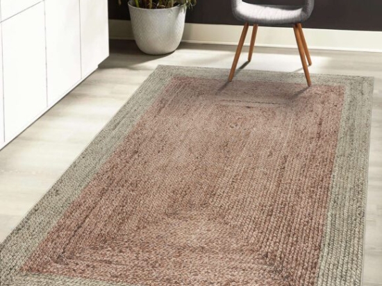 Πατάκι Jute Art 9131 65x150 Μπεζ,Ροζ   Beauty Home