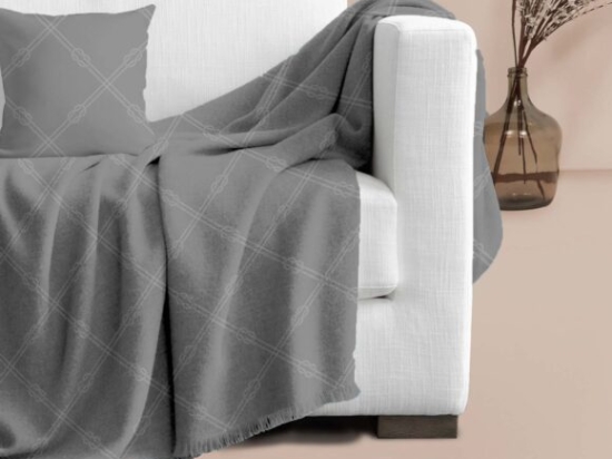 Makis Tselios Home Καλοκαιρινό Μονοθέσιο Ριχτάρι Nautica 180x180cm Dark Grey