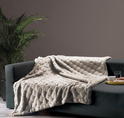 Makis Tselios Home Σετ Τριθέσιο Ριχτάρι 180x300cm &amp; 1 Μαξ/κη 50x50cm Pavia 1 Beige
