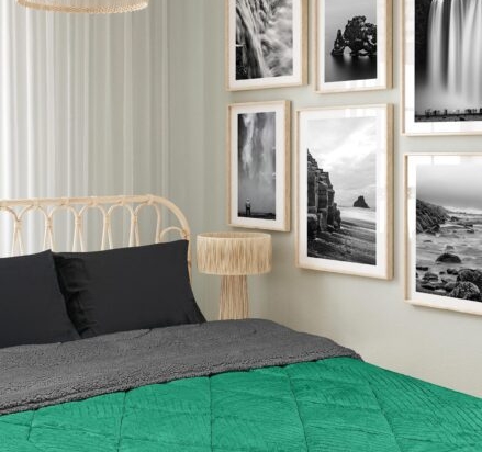 Κουβερτοπάπλωμα CHILL GREEN ANTHRACITE κουβερτοπάπλωμα-υπέρδιπλο-220-x-240-εκ