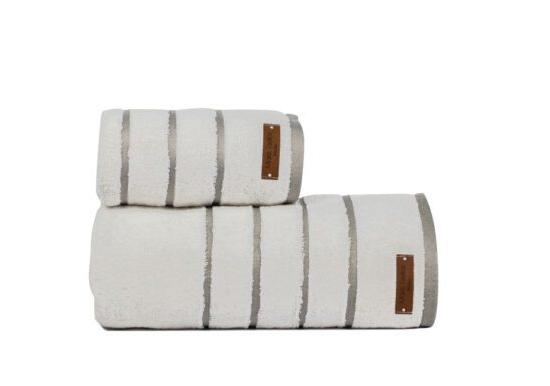 Makis Tselios Home Σετ Πετσέτες Μπάνιου 2τμχ Prive White Βάρους 600gr/m²