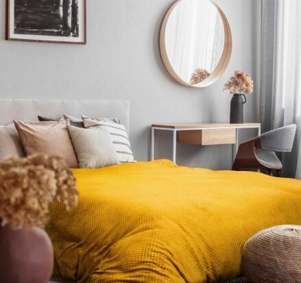 Κουβέρτα BARE YELLOW κουβέρτα-ημίδιπλη-180-x-240-εκ