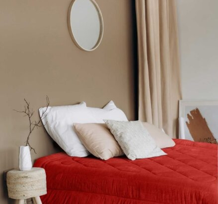 Κουβερτοπάπλωμα UNICOLORE RED κουβερτοπάπλωμα-υπέρδιπλο-220-x-240-εκ