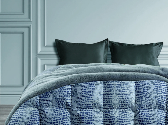 Makis Tselios Home Κουβερτοπάπλωμα Υπέρδιπλο 220x240 Stone 1 Blue / Grey