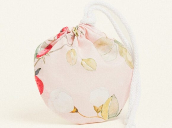 Beauty Home ΠΟΥΓΚΙ ΟΒΑΛ ΜΕ ΚΟΡΔΟΝΙ 13 x 14 cm ΠΟΠΛΙΝΑ ΦΡΑΟΥΛΕΣ ΚΑΙ ΑΝΘΗ