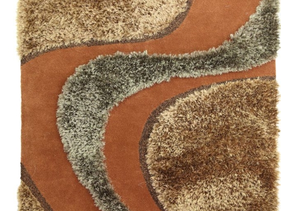 Royal  White Tie Modern Designers Rug 001 Brown 190X290