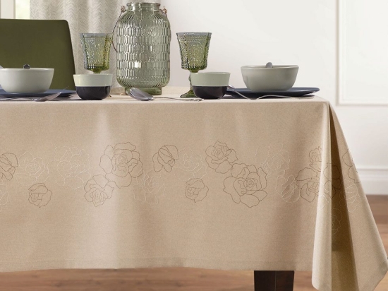 Makis Tselios Home Τραπεζομάντηλο με Κέντημα Lesli 160x260εκ.