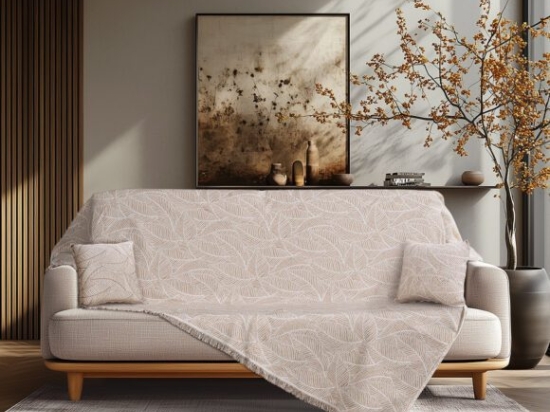 Beauty Home Ριχτάρι Τετραθέσιο Art 8701 180x330 Μπεζ