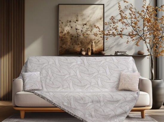 Beauty Home Ριχτάρι Τετραθέσιο Art 8702 180x330 Εκρού