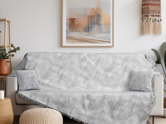 Beauty Home Ριχτάρι Τετραθέσιο Art 8710 180x330 Γκρι