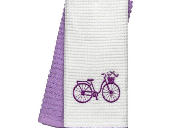 Beauty Home Ποτηρόπανα σετ 2τμχ Bicycle Art 8812 40x60 Λιλά