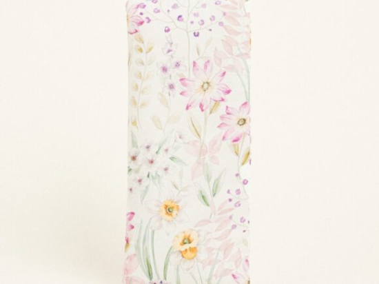Beauty Home ΔΙΑΚΟΣΜΗΤΙΚΟ ΛΑΜΠΑΔΑΣ 45 x 22 cm ΠΟΠΛΙΝΑ ΑΝΘΗ ΣΕ ΛΙΛΑ ΑΠΟΧΡΩΣΕΙΣ