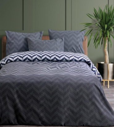 Makis Tselios Home Σετ Σεντόνια King Size με λάστιχο 180×200+40cm Zic Zac Grey