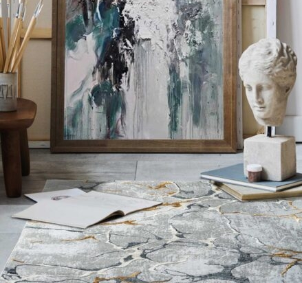 Χαλί MARBLE GREY GOLD