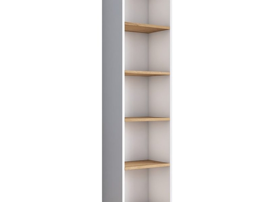 Βιβλιοθήκη Goldie pakoworld λευκό-φυσικό 40x25x161.80εκ