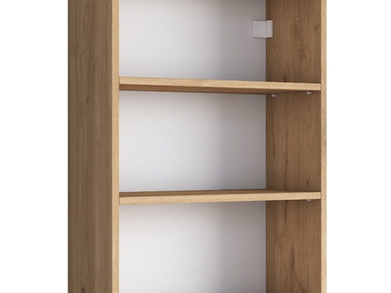 Ραφιέρα τοίχου Goldie pakoworld φυσικό-λευκό 60x25x87εκ
