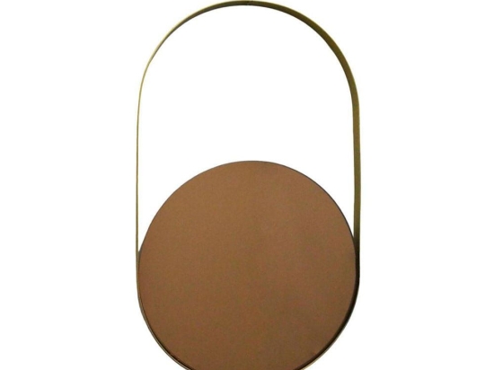 Καθρέπτης 787876 Gold Pink Ankor Μέταλλο,Γυαλί