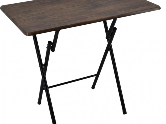Τραπέζι Πτυσσόμενο 774371 90x70x70 Dark Brown Ankor Μέταλλο,Ξύλο