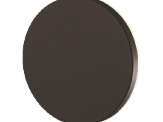 ΑΠΛΙΚΑ ΤΟΙΧΟΥ ΣΤΡΟΓΓΥΛΗ LED 10W Φ150x50 3000K IP54 ΜΑΥΡΗ EUROLAMP 145-20218